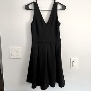 Black V Neck A-Line Dress in Small, perfect for semi formals, weddings